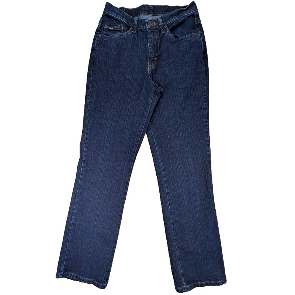 Riders Denim Jeans Womens 8 Straight Minimalist Dark Wash Western Cowgirl Casual